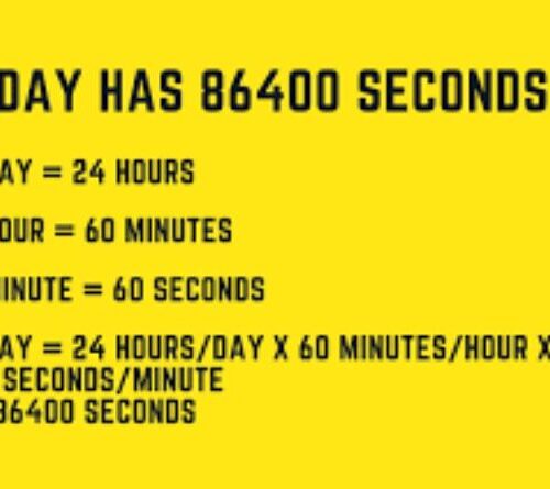 How Many Seconds In A Day | 86400 Seconds In 24 Hours